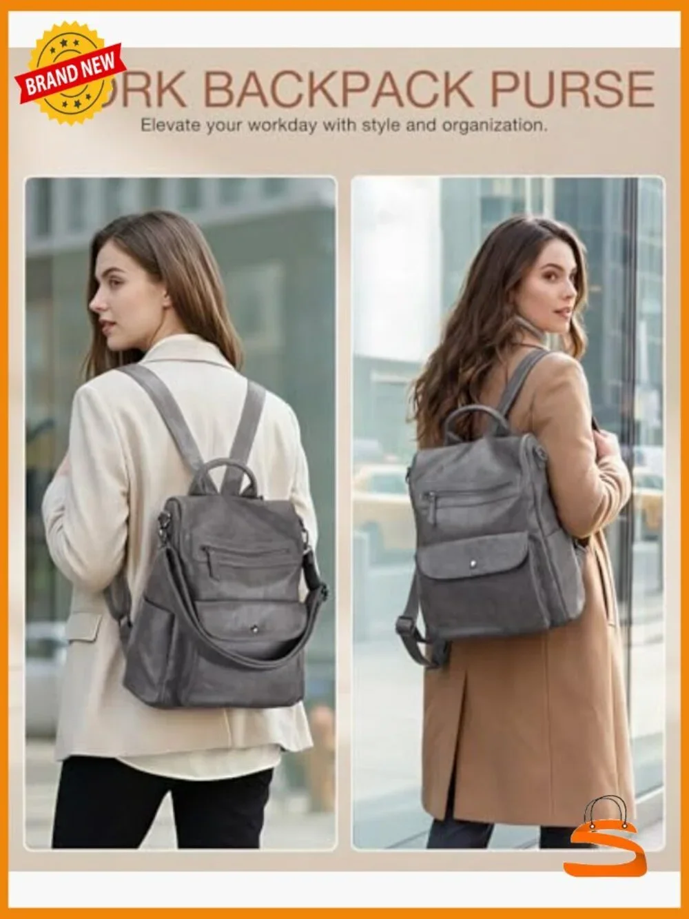 Fashion Anti-Theft PU Leather Travel Backpack Purse for Women Large Satchel
